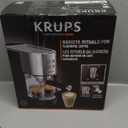 KRUPS Stainless Steel Espresso Machine: 15-Bar Pump Pressure, Milk Frother for Cappuccino and Latte, Fast Pre-Heat, 2-Cup Capacity, Cup Warmer, Easy Cleaning, 1350W, Silver