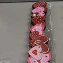 Yousoontic Valentines Day Heart Decor Table Centerpieces Valentines Wooden Heart Sign Decorations with LED Lights 3D Block Pink Red Love Romantic Decor for Home Mantel Desk Office Party Decorations