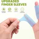Kimihome 20 PCS Gel Finger Sleeve Protectors - Silicone Finger Sleeves with Aloe Vera Extract - Finger Cots Bandages Provide Relief for Finger Cracking, Corns, Blisters and Calluses Protect (Blue)