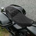 Motorcycle Seat Upgraded One-Piece Driver and Passenger Seat with Diamond Pattern Stitching Fit for Harley Touring Electra Glide 1997-2007 Road Glide 1998-2007(Black Diamond Stitching)