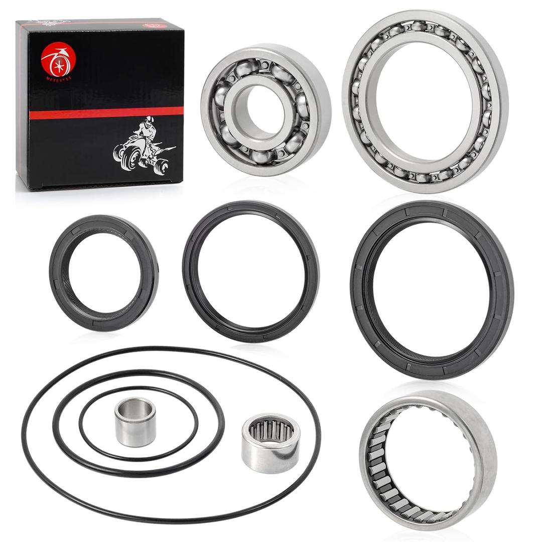 Rear Differential Bearing & Seal KIT Compatible with Yamaha Bear Tracker Big Bear Bruin Grizzly Wolverine Kodiak 250 350 400 450