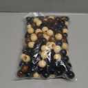 200Pcs Large Hole Natural Wood Beads, BetterJonny 20mm Rondelle Round Wooden Loose Beads Wooden Hair Braid Beads for Macrame Bracelet Jewelry Craft Making(4 Colors)