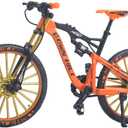 Ailejia Alloy Mountain Finger MTB Bike Downhill DH Downhill Bicycle Ornament Toy Mini DS Bicycle Racing Vehicles Toy Models Decoration Crafts for Home (S-Orange)