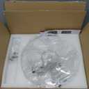 Bladeless Ceiling Fan with Lights, 19.7'' 3000-6000K Dimmable 6 Wind Speed Low Profile Led Ceiling Fan, Reversible DC Motor Modern Flush Mount Indoor Kitchen Bedroom Fandelier Ceiling Fans (White-Style 2)