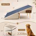 3 in 1 Ottoman Dog Ramp for Couch, 19" Non-Slip Stairs for Large Dogs, Dog ramp, hidden storage, and sturdy ottoman in one space-saving piece. The 18.9 x 18.9 x 17.7 inch frame gives your pet easy access to beds and couches, hides clutter, and supports up to 220 lbs as seating