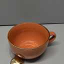 Disoza Large Ceramic Soup Mug with Handles 24 Ounce Oversized Mugs Bowl Porcelain Coffee Tea Cup Orange XXL Cereal Soups Ramen Salad Bowl Coffee Cappuccino Cups Large Soup Bowl