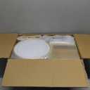 bUCLA 600Pcs Gold Dinnerware Set for 100 Guests - White and Gold Plastic Plates Disposable for party Include 100 Dinner&100 Dessert Plates,100 Cups,100 Forks,100 Spoons,100 Knives