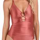 La Blanca Women's Underwire Lace Up One Piece Swimsuit (6)