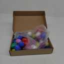 Augshy 40PCS Plastic Egg Shakers Percussion Musical Maracas Easter Eggs with a Storage Bag for Music Learning DIY Painting