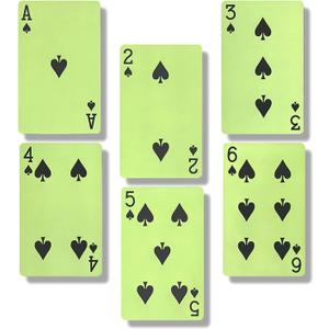 2 Decks Green Playing Cards, Green Deck of Cards, Easy to Shuffle, Paper Poker, Party Supplies, Gift Idea