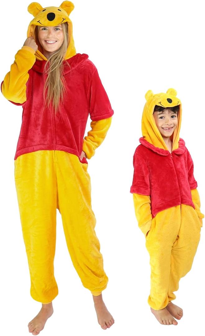 Funziez! Slim Fit Adult Onesie - Animal Halloween Costume - Plush Unisex One Piece Cosplay Suit for Women and Men (9-10 Years)