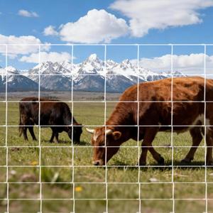 Garvee 5FT x 328FT Heavy Duty Farm Fence, Galvanized Wire Livestock Fencing for Goats, Cattle & Deer, High-Zinc Field Fence Roll for Yard, Pasture & Ranch Protection