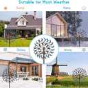 VEWOGARDEN Large Wind Spinners Outdoor, Metal Wind Sculptures & Spinners 360 Degrees Kinetic Wind Spinners for Yard and Garden 64 * 15.7 Inches