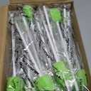 Treated Oral Swabs with Dentifrice- Flavored Dental Swabs Individually Wrapped Fruit Green Tooth Shape for Oral Cavity Cleaning Sponge Swab, Box of 100 Counts