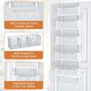 VyGrow Over The Door Organizer, Metal Door Organizer Hanging with 5 Adjustable Baskets and Coat Hook, Behind The Door Storage for Bedroom Closet Bathroom Pantry Cabinet Kitchen, White