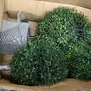 Nearly Natural 36in Artificial Triple Ball Boxwood Topiary Tree - Indoor Outdoor Realistic Faux Greenery for Home Patio Office Decor, Low Maintenance
