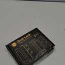 Home Security Door Lock, 2 Pack Childproof Door Reinforcement Lock with 3 Inch Stop Withstand 800 lbs for Top Front Inward Swinging Door, Upgrade Flip High Night Lock to Defend Your Home Kids (Silver)