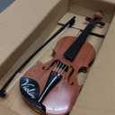 Kisangel Adjustable Violin Toy for Kids, 16.5inch Plastic Beginner Violin Plaything with 4 Strings and Bow, Musical Instrument Toy for Early Learning Decor