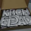 Bakerpan Stainless Steel Alphabet Cookie Cutter Set, Big 3.5 Inch English Letters, 26 Large ABC Cookie Cutters, with Bonus Dough Cutter