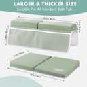 beiens Bath Kneeler and Elbow Rest Pad Set - 1.5'' Comfortable Thick Baby Bath Kneeler Pads, Quick Dry Soft Kneeling Pad for Baby Bath Time, Non-Slip Knee& Arm Support Bathtub Mat with Toys Organizer