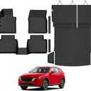 Floor Mats & Cargo Mat with Backrest Mat Custom for Mazda CX-50 2023-2025 2026 (Only Gas), Door Sill Guards, All Weather TPE Full Set Floor Liners Trunk Mat for CX-50 Fuel Accessories