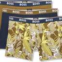 BOSS Men's 3-pack Multi Color Bold Logo Boxer Briefs (L)