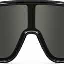 FEISEDY Cycling Glasses Men Women Sport Sunglasses 80s ski Goggles Driving Fishing Biking Sunglasses UV Protection B2944 (Color: 004 Black Frame/Gray Lens
)