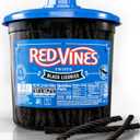 Red Vines Black Licorice Candy Black Licorice Soft Chewy Candy Twists 3.5 Lb Jar
