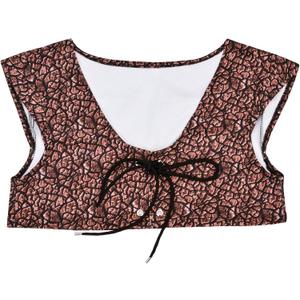 Halloween Costume Set with Brown Textured Vest, Green Character Ears Headband, Nose Piece, Adult Size (XX-Large)