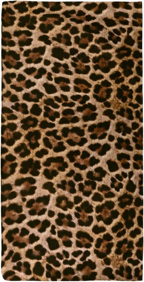 LIVILAN Oversized Leopard Beach Towel, Cheetah Towel Blanket for Women Girls, 30'X60', Microfiber, Sand Free, Quick Dry