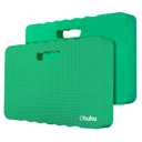 Ohuhu Premium Thick Kneeling Pad, 2-Pack Large Comfortable Gardening Knee Mat with 2 Different Surfaces, Extra Thick Knee Cushion Kneeler for Gardening, Work, Baby Bath, Exercise, 17 x 11 x 1.5 Inch (Green)