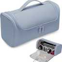 Hair Dryer Travel Case, Portable Hairdryer Storage Bag with Hanging Hook, Waterproof Hair Dryers Organizer Bags (Blue)