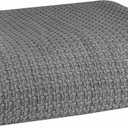 Elvana Home 100% Cotton Bed Blanket, Breathable Bed Blanket King Size, Cotton Thermal Blankets King, Perfect for Layering Any Bed for All Season, Charcoal Grey (King (102"x90"))