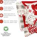 Butterblu JAMIE Matching Family Jammies Christmas Pajamas Organic Cotton PJs Womens, Mens, Kids, Toddlers, Baby, Pets (0-3 Months, Nordic Fair Isle Ivory)