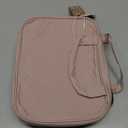 BAGSMART Toiletry Bag Travel Bag with Hanging Hook, Water-resistant Makeup Cosmetic Bag Travel Organizer for Accessories, Shampoo, Full-size Container, Toiletries (Baby Pink, Medium)