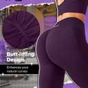 BRXL Butt Lifting No Front Seam Workout Leggings for Women Tummy Control High Waist Seamless Gym Yoga Running Leggings (M)