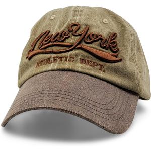 New York Hat  Adjustable Caps for Men Womens Baseball Caps, Gorras para Hombres Originales (One Size, Khaki)