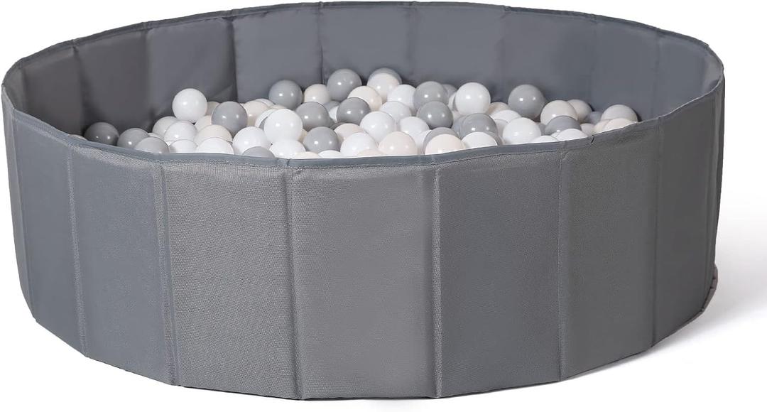 Ball Pit for Toddlers Babies Dogs Cats Iinfant Children, Foldable Ball Pits Play Tent, Crawl Playpen Ball Pool with Storage Bag, Surprise for Boys Girls Festival (Balls Not Included), Gray