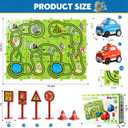 Beby Buty 48PCS Puzzle Race Track Car Set for Toddlers Kids Boys, Toddler Toys Birthday Gifts for 3 4 5 6 Years Old Boys and Girls, Floor Puzzle Tracks Car Toys for Ages 3-5 4-6