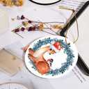 3 x 10pcs Sublimation Blanks Ceramic Disc Ornaments, Christmas Tree Decor Round Ornament for Sublimation, Blank Ceramic Ornaments (3" Round-Sublimation)