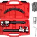 Coil Spring Compressor Tool Automotive 2 pcs Heavy Duty Macpherson Strut Spring Compressor Set with Safety Bracket for Car Truck ATV UTV, 2200 LB Capacity, Coil Spring Compression Tool