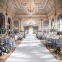 4ftx15ft White Carpet Runner for Wedding,350GSM Thickening Felt
Aisle Runner for wedding Ceremony Anti Slip Fabric, Great for Outdoor Prom, Parties,A roll of professional double-sided tape