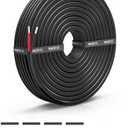 NAOEVO 16 Gauge Wire 2 Conductor Electrical Wire, 16 AWG Stranded PVC Cord, 12V Low Voltage/Tinned Copper/Flexible Cable for Automotive Wiring, Lamp Cord, Marine Cable (15FT)