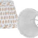 Chandelier Shades Set Of 2, Mini Lamp Shade 3" Top x 5.5" Bottom x 4.7" Slant, Small Lamp Shades Clip On Bulb, Pleated Chandelier Lamp Shades, Fabric Lampshades That Attach To The Bulb(Brown Floral)