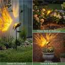 Solar Crane Garden Statue Light for Patio Yard Lawn Porch Outdoor Decorations Waterproof Metal Garden Sculpture, Solar Powered Housewarming Gifts, Mom Birthday Gifts, 14.5 inches