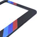 2PCS Matte License Plate Frames fit for BMW Aluminum Alloy 3 Color License Plate Cover Holder fit for All BMW License Plates Universal License Plate Covers Accessories for Front and Rear Car Tags