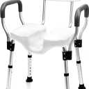 Sangohe Shower Chair - Shower Chairs for Inside Shower - U-Shape Seat Heavy Duty Shower Seat - Shower Chairs with Arms for Handicap - Wide Shower Seats for Elderly - Shower Chair for Bathtub, 796E