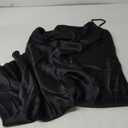 Ekouaer Womens Satin Nightgown Sexy Lingerie Sleepwear Spaghetti Strap Cowl Neck Elegant Long Slip Satin Silk Midi Dress (Large, Black)