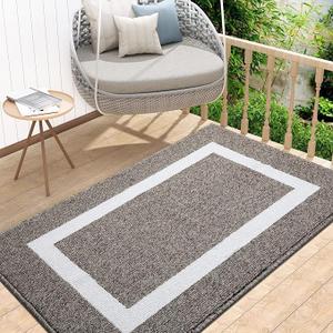 OLANLY Indoor Door Mat, 59x20, Non-Slip Absorbent Resist Dirt Entrance Mat, Washable Low-Profile Inside Entry Doormats for Entryway, Brown