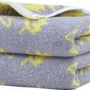 2 Pack Decorative Maple Leaf Hand Towels Cotton, Soft Highly Absorbent Bathroom Towel Set for Face Spa & Kitchen, 13x29 Inches (Yellow - 2 Pack)